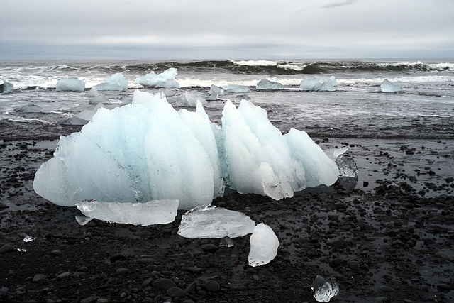 Ice shapes, Vatnajökull , Jökulsárlón, Diamond beach
