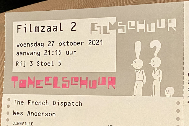 Ticket for The French Dispatch