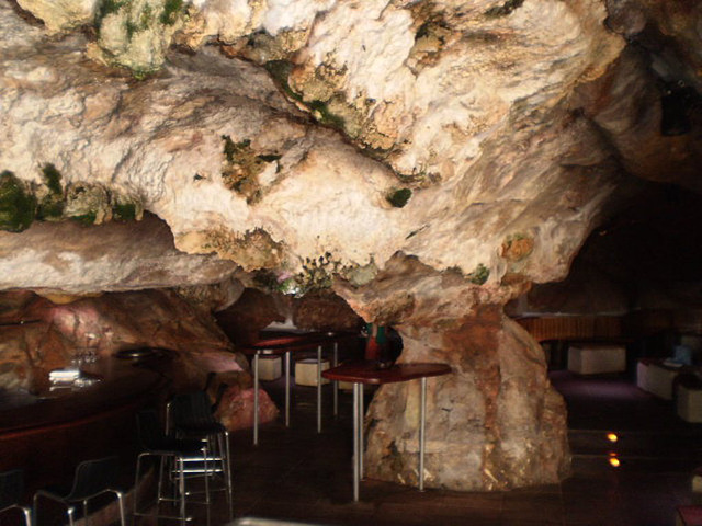 Bar's room inside the cliff.