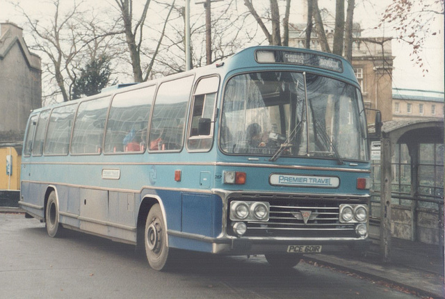 267/02 Premier Travel Services PCE 601R at Cambridge - Sun 1 Dec 1985