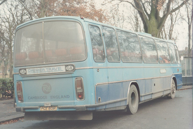 267/03 Premier Travel Services PCE 601R at Cambridge - Sun 1 Dec 1985