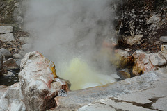 Azores, Island of San Miguel, Boiling Water in a Hot Spring in Furnas Valley