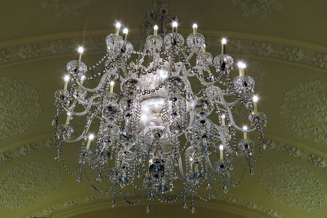 drapers hall, london city livery company,1860s chandelier in stairhall by t.g. jackson, 1898  c19