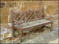 seat in Milcombe churchyard