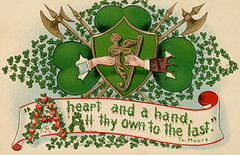 Saint Patrick's Day Greetings with a Heart and a Hand