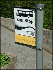 Lancaster bus stop sign