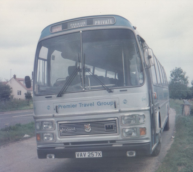 295/01 Premier Travel Services VAV 257X - Sat 22 June 1985 (Ref 849-03)