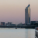 Wien  an der Donau am Abend