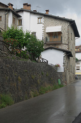 Rain washed street in Gavinana, Tuscany
