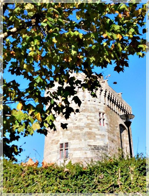 Le château de Dinan (22) vu depuis le jardin des petits diables