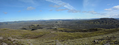 Iceland, Panoramic View to the East from the Tallest Point of the Lakagigar Chain
