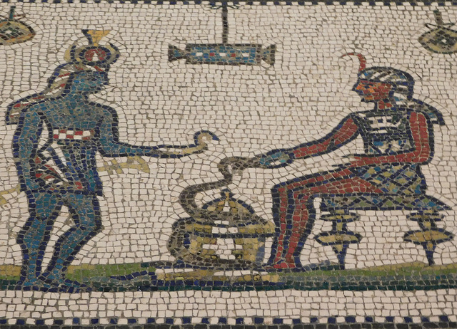 Detail of a Mosaic with an Egyptianizing Scene in the Metropolitan Museum of Art, Jan. 2019