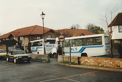 Neal's Travel G642 WMG and M373 VER  in Mildenhall - Nov 1995