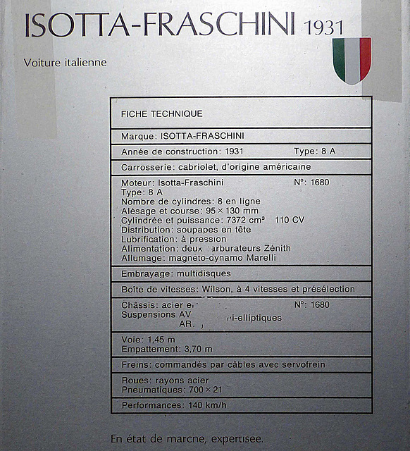 Martigny Museo automobile Isotta Fraschini