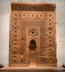 Stone carved interior wall of mosque - several centuries old
