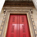 Detail-of main door, St Pancras Church, Euston Road, Camden, London