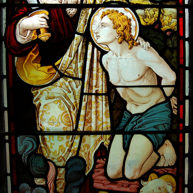 Detail of chancel window, Fenny Bentley Church, Derbyshire
