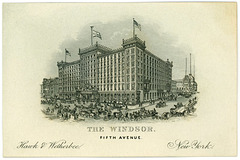 Hawk and Wetherbee, The Windsor Hotel, Fifth Avenue, New York, N.Y.