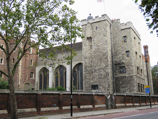 lambeth palace, london  (1)mid c16 brick tower, early c13 chapel, c15 lollards' tower with garderobe