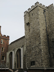 lambeth palace, london  (2) mid c16 brick tower, early c13 chapel, c15 lollards' tower with garderobe