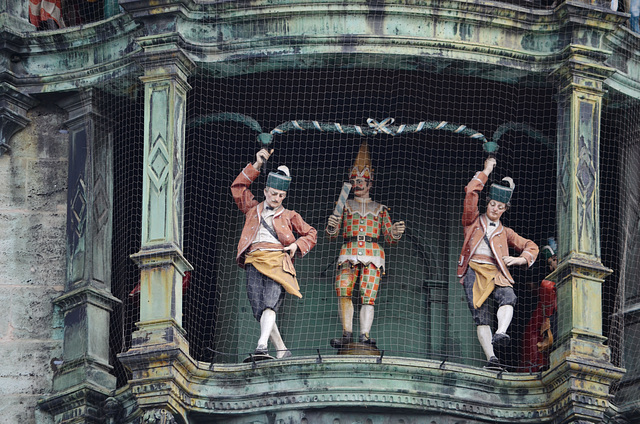 München, Town Hall, Puppet-Show on the Clock Tower