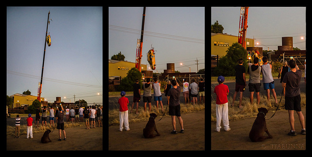 Car drop triptych