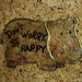 Glasbild Hippo 'Dont worry, be happy', Fenster-Glasbild