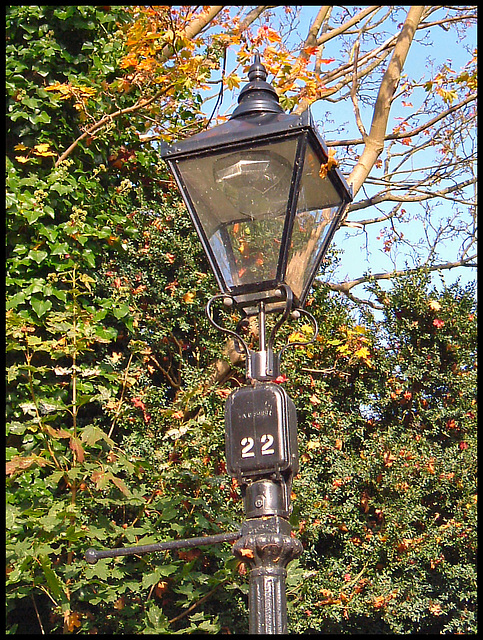 lamp in autumn