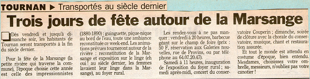 Concert Fête de la Marsange à Tournan 09/06/1996