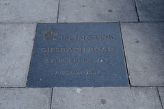 Street renewal plaque