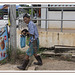 Farmer with machete at Mae Kachan Hot Spring / Thailand