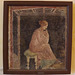 Wall Painting with a Female Figure on a Chair in the Naples Archaeological Museum, June 2013