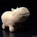 Hippo-Figur, Zierrat, Keramik, Töpferarbeit, geschrüht