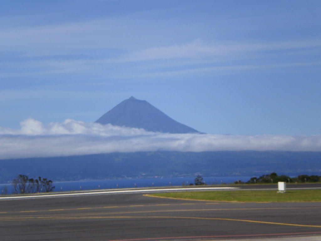 View from São Jorge to Pico.