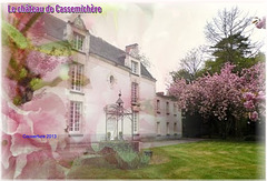 Le château de Cassemichère : collage de deux photos