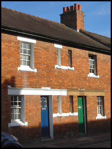 old terraced houses