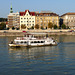 Budapest- 'Hungaria' Passing Buda Waterfront