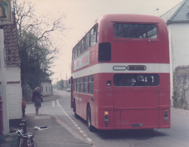 Eastern Counties VR206 (XNG 206S) at Barton Mills - May 1984