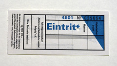 Ticket to the tram museum in Leipzig
