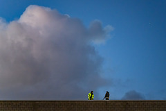 Cleaning the rooftop at dusk (25.11.2021)