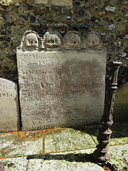 skulls on the c18 tombstone of thomas gill holy cross church, canterbury, kent   (7)
