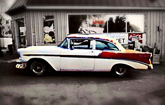 Portland St. Market and 1956 Chevy Bel Air