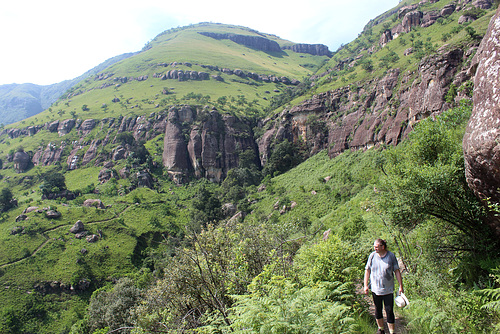 Ascending in the Drakensburgs