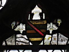 heraldry in c15 glass st peter's church canterbury kent   (5)