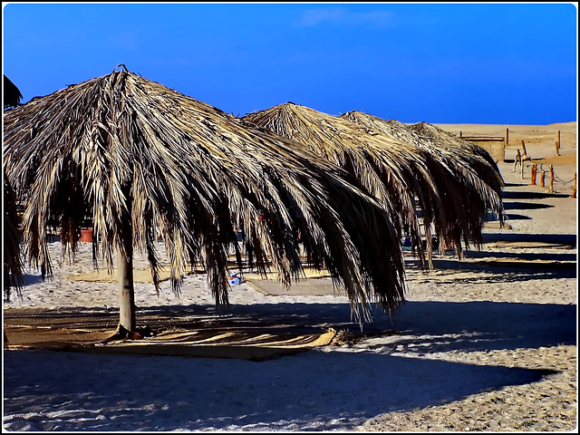 HURGADA : i grandi ombrelloni di palma