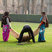 Delhi- Qutb Minar- Tidying the Lawn
