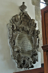 c18 tomb behind the organ, two elizabeth linealls+1703 and +1708 st peter's church, canterbury, kent   (7)