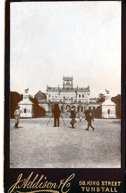Trentham Hall, Staffordshire (demolished) from a late c19th carte de visite