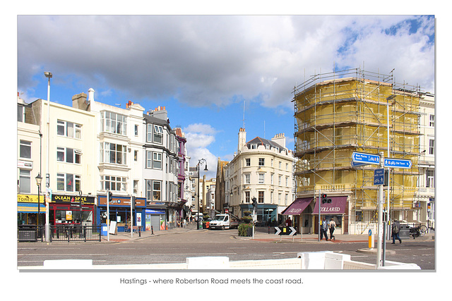 Robertson Road's junction with Hastings seafront  - 21.9.2018