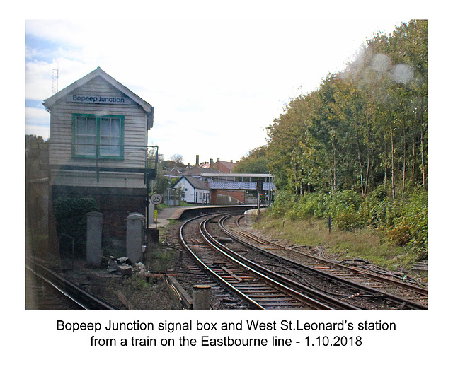 Bopeep Junction signal box & West St Leonard's station - 1.10. 2018